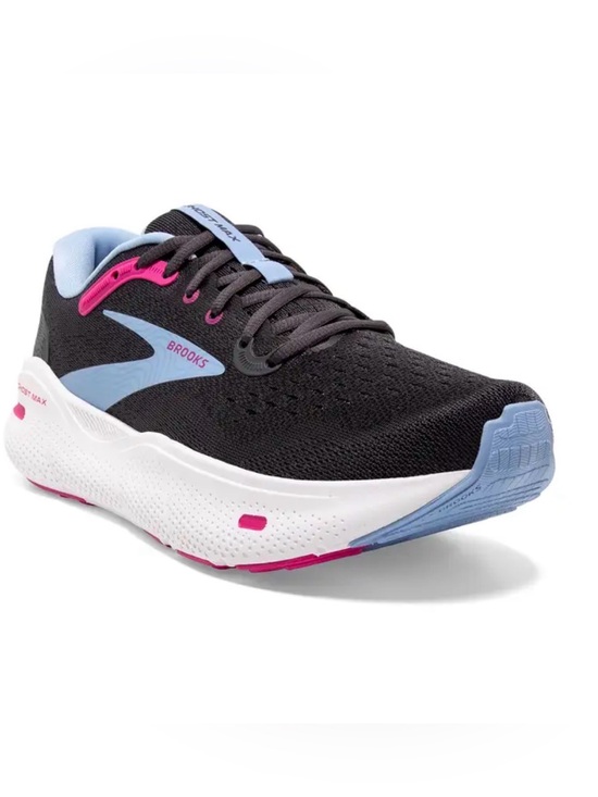 Brooks Shoes - Brooks Black Running Shoe with Light Blue and Pink Accents